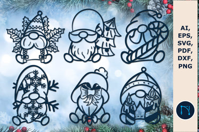 paper Christmas Gnomes decor SVG bundle SVG MD JOYNAL ABDIN 