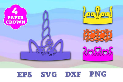 Paper Crown Template 3D Paper SvgOcean 