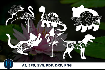 paper cut animal floral decor SVG bundle SVG MD JOYNAL ABDIN 