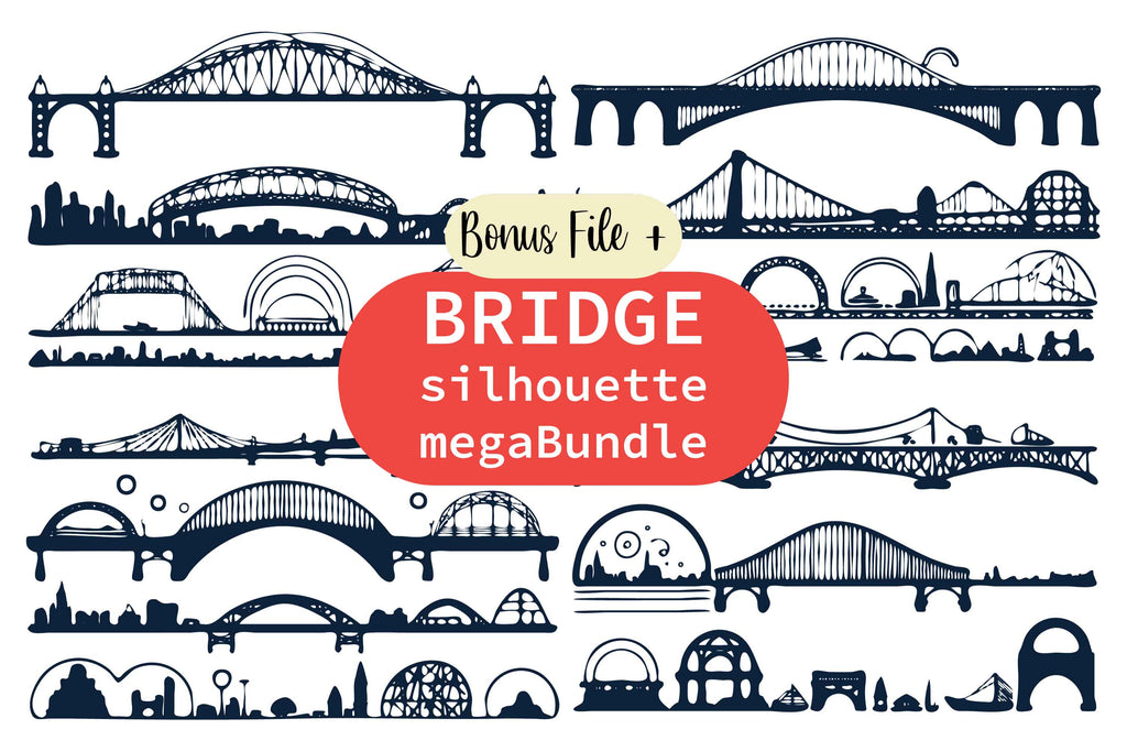 Paper Cut BRIDGE Silhouette Mega Bundle - So Fontsy