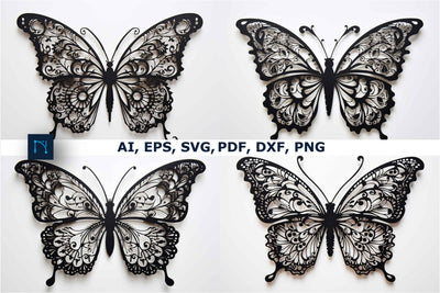 Paper Cut Butterfly Bundle SVG SVG MD JOYNAL ABDIN 