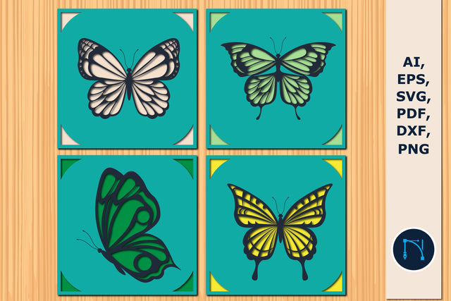 paper cut butterfly card SVG bundle SVG MD JOYNAL ABDIN 