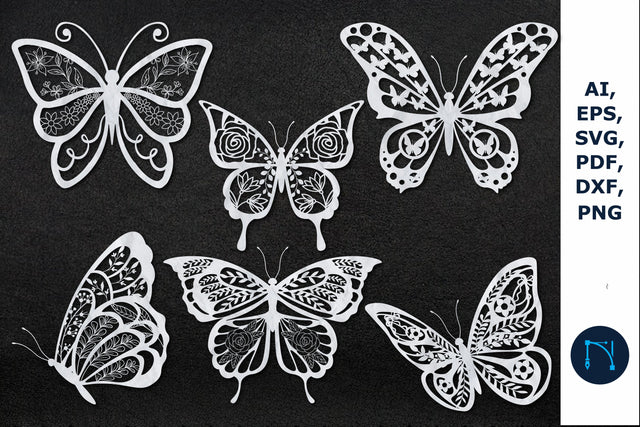 paper cut butterfly Flowers bundle SVG SVG MD JOYNAL ABDIN 