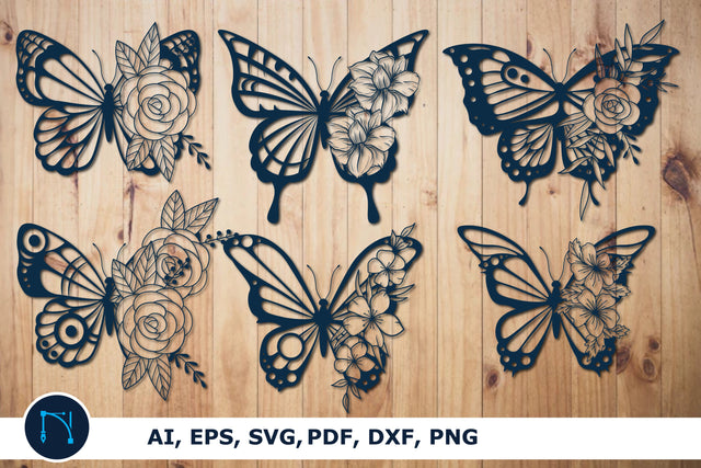 paper cut butterfly Flowers SVG bundle SVG MD JOYNAL ABDIN 