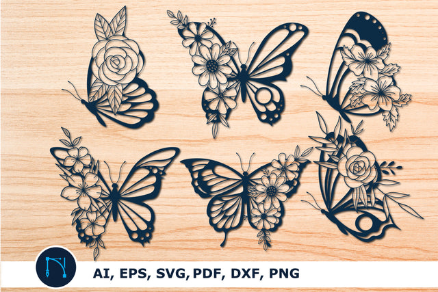 paper cut butterfly Flowers SVG bundle SVG MD JOYNAL ABDIN 