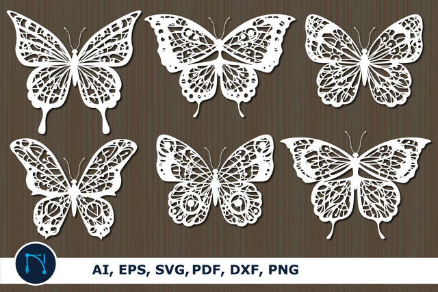 paper cut butterfly mandala bundle SVG SVG MD JOYNAL ABDIN 
