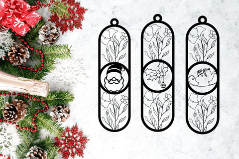 Paper Cut Christmas Bookmark Svg Bundle SVG Regulrcrative 