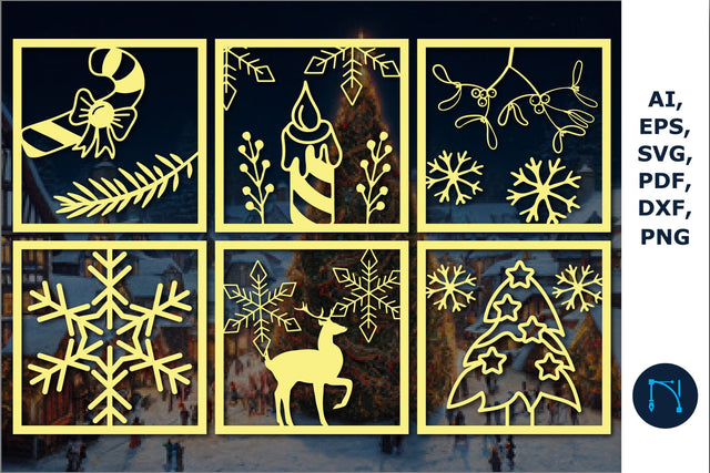 Paper cut Christmas card SVG bundle SVG MD JOYNAL ABDIN 