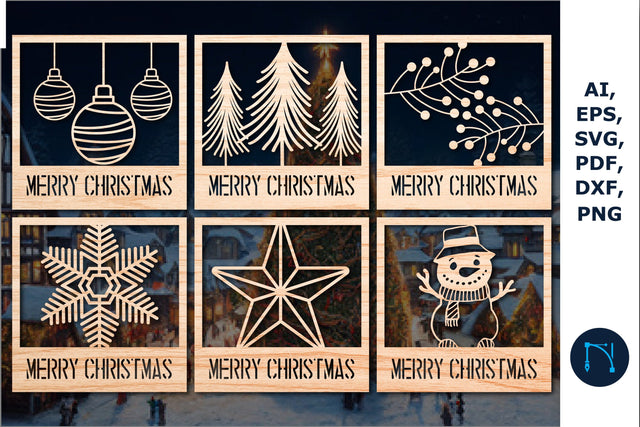 Paper cut Christmas card SVG bundle SVG MD JOYNAL ABDIN 