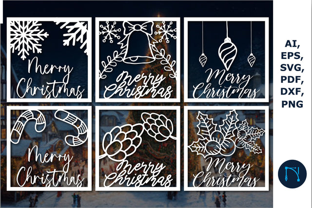 Paper cut Christmas card SVG bundle SVG MD JOYNAL ABDIN 