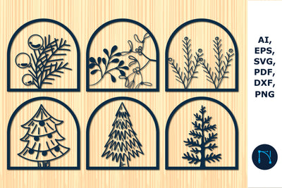 paper Cut Christmas Decor SVG bundle SVG MD JOYNAL ABDIN 