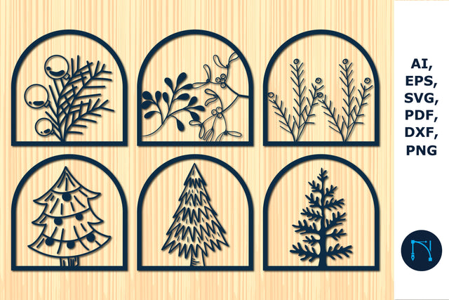 paper Cut Christmas Decor SVG bundle SVG MD JOYNAL ABDIN 