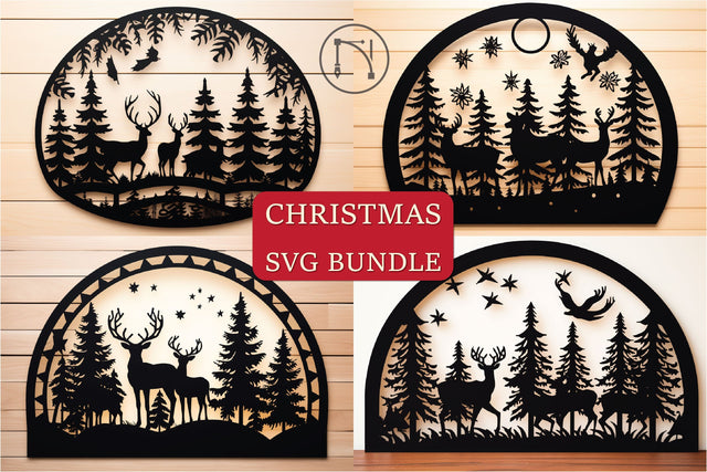 Paper Cut Christmas Decor SVG Bundle SVG MD JOYNAL ABDIN 