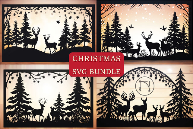 Paper Cut Christmas Decor SVG Bundle SVG MD JOYNAL ABDIN 