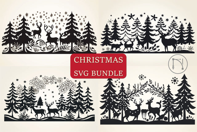 Paper Cut Christmas Decor SVG Bundle SVG MD JOYNAL ABDIN 