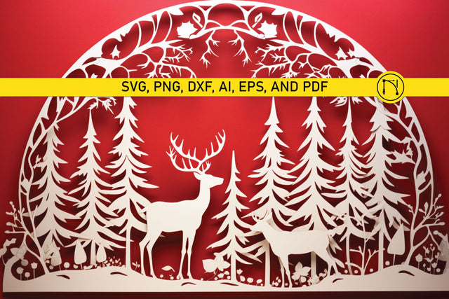 Paper Cut Christmas Decor SVG SVG MD JOYNAL ABDIN 