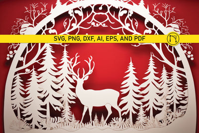 Paper Cut Christmas Decor SVG SVG MD JOYNAL ABDIN 