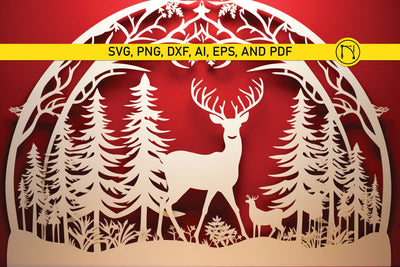 Paper Cut Christmas Decor SVG SVG MD JOYNAL ABDIN 