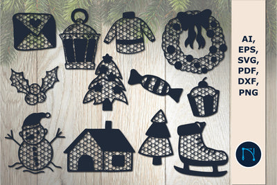 paper cut Christmas element SVG bundle SVG MD JOYNAL ABDIN 