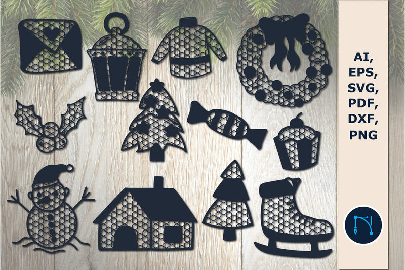 paper cut Christmas element SVG bundle SVG MD JOYNAL ABDIN 