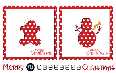 Paper Cut Christmas Envelope SVG Bundle SVG naemmiah021 