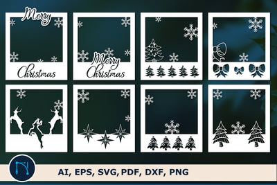 paper cut Christmas frame SVG bundle SVG MD JOYNAL ABDIN 
