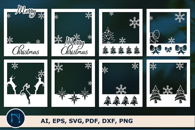 paper cut Christmas frame SVG bundle SVG MD JOYNAL ABDIN 