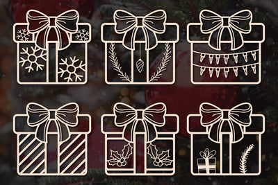 paper cut Christmas gift box SVG bundle SVG MD JOYNAL ABDIN 