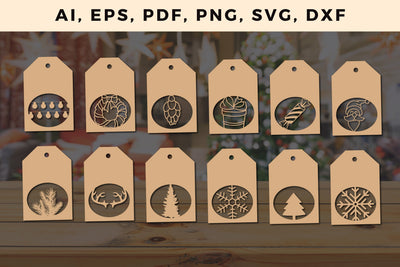 paper cut Christmas Gift Tag bundle 2 SVG MD JOYNAL ABDIN 