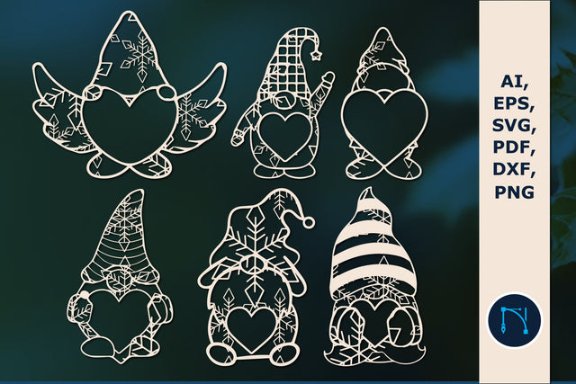 paper cut Christmas gnome SVG bundle SVG MD JOYNAL ABDIN 