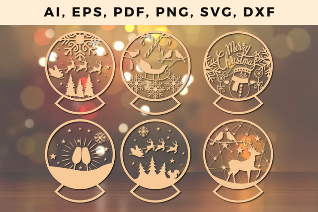 paper cut CHRISTMAS ORNAMENTS Craft svg, Laser Cut Files, SVG, 3D Designs, Mini Design Bundles SVG MD JOYNAL ABDIN 