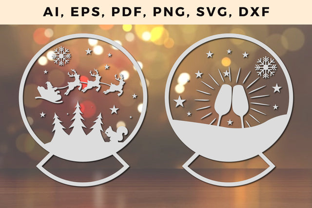 paper cut CHRISTMAS ORNAMENTS Craft svg, Multilayer Laser Cut Files, SVG, 3D Designs SVG MD JOYNAL ABDIN 