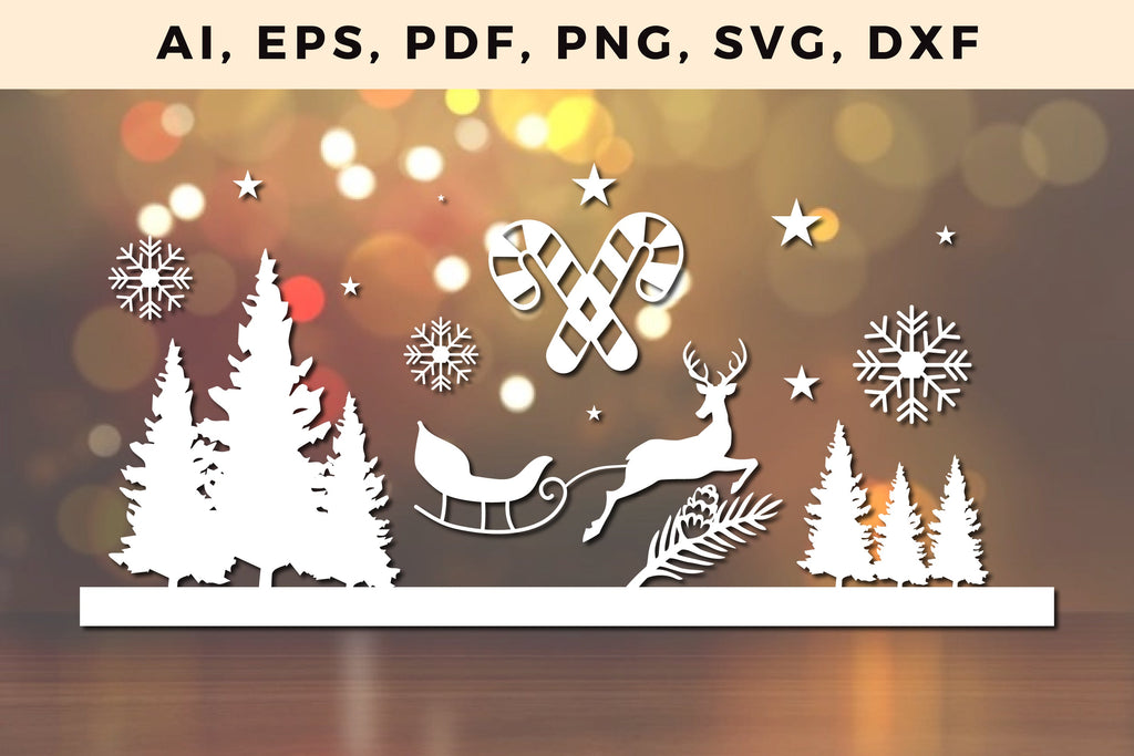 paper cut CHRISTMAS ORNAMENTS Craft svg - So Fontsy