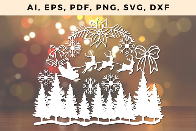 paper cut CHRISTMAS ORNAMENTS Craft svg, Multilayer Laser Cut Files, SVG, 3D Designs SVG MD JOYNAL ABDIN 