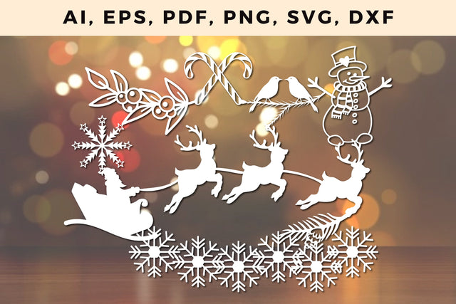paper cut CHRISTMAS ORNAMENTS Craft svg, Multilayer Laser Cut Files, SVG, 3D Designs SVG MD JOYNAL ABDIN 