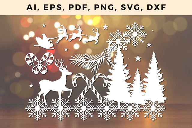 paper cut CHRISTMAS ORNAMENTS Craft svg, Multilayer Laser Cut Files, SVG, 3D Designs SVG MD JOYNAL ABDIN 