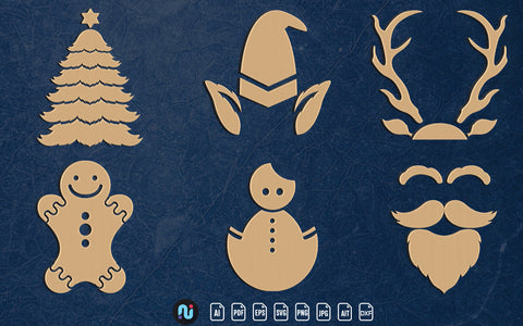 Paper Cut Christmas Ornaments Craft SVG SVG naemmiah021 