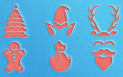 Paper Cut Christmas Ornaments Craft SVG SVG naemmiah021 