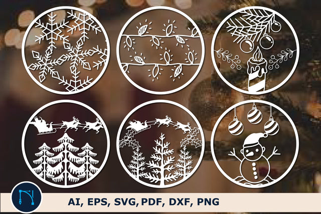 paper cut Christmas Ornaments SVG bundle SVG MD JOYNAL ABDIN 