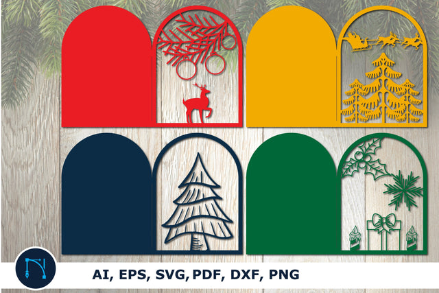 paper cut Christmas svg cards bundle SVG MD JOYNAL ABDIN 
