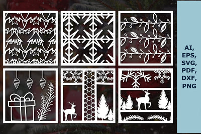 paper cut Christmas SVG cut file bundle SVG MD JOYNAL ABDIN 