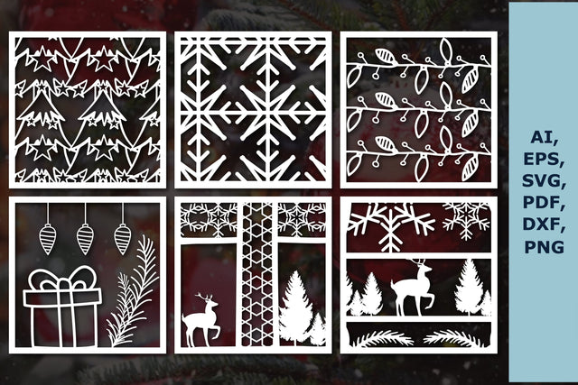paper cut Christmas SVG cut file bundle SVG MD JOYNAL ABDIN 