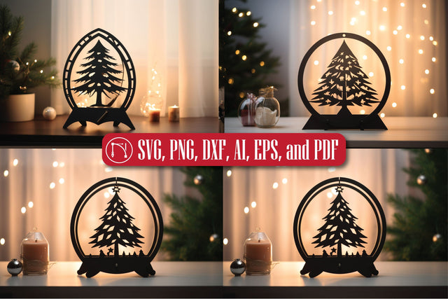 Paper Cut Christmas Tree Decor SVG Bundle SVG MD JOYNAL ABDIN 