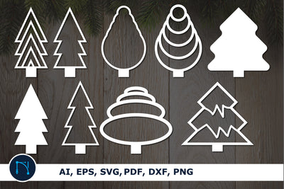 paper cut Christmas tree SVG bundle SVG MD JOYNAL ABDIN 