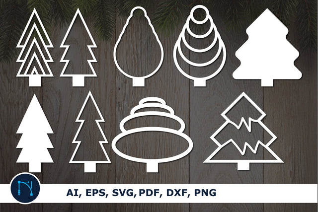 paper cut Christmas tree SVG bundle SVG MD JOYNAL ABDIN 