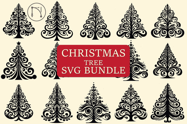 Paper Cut Christmas Tree SVG Bundle SVG MD JOYNAL ABDIN 