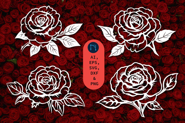 Paper Cut Cricut Rose Flower SVG Bundle SVG MD JOYNAL ABDIN 