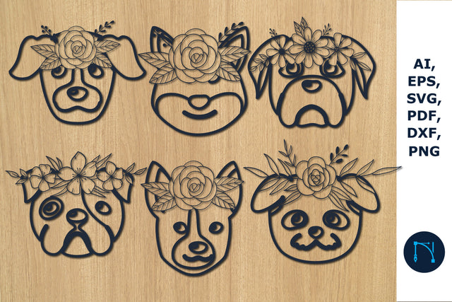 paper cut dog floral decor SVG bundle SVG MD JOYNAL ABDIN 