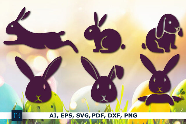 Paper cut Easter Bunny SVG bundle SVG MD JOYNAL ABDIN 
