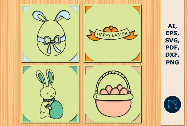 paper cut easter day card SVG bundle SVG MD JOYNAL ABDIN 